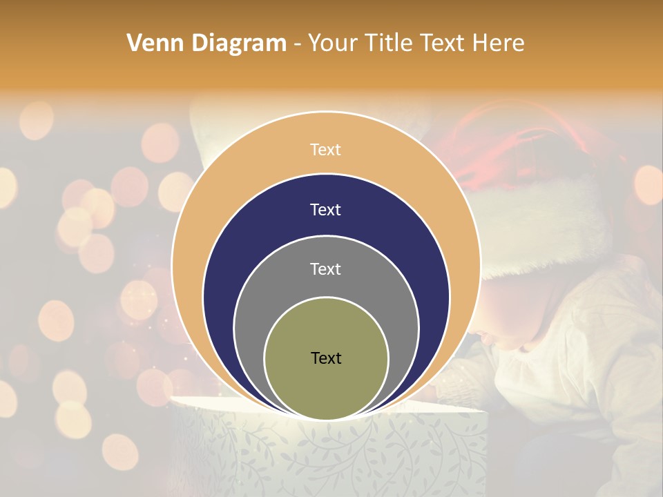 A Woman And A Child Are Looking At A Present PowerPoint Template