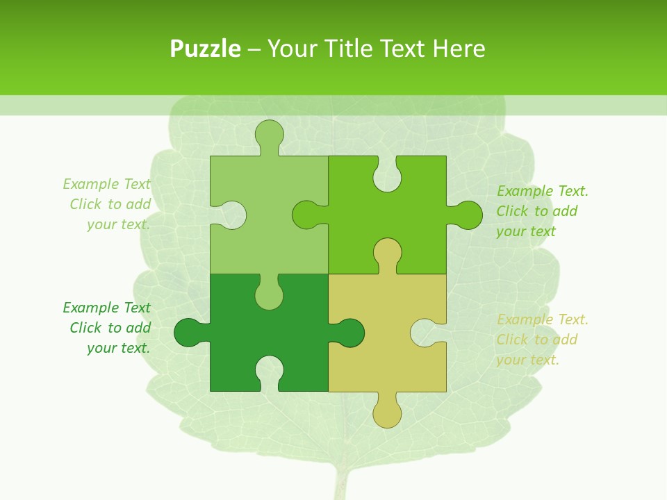 Closeup Leaf Melisa PowerPoint Template