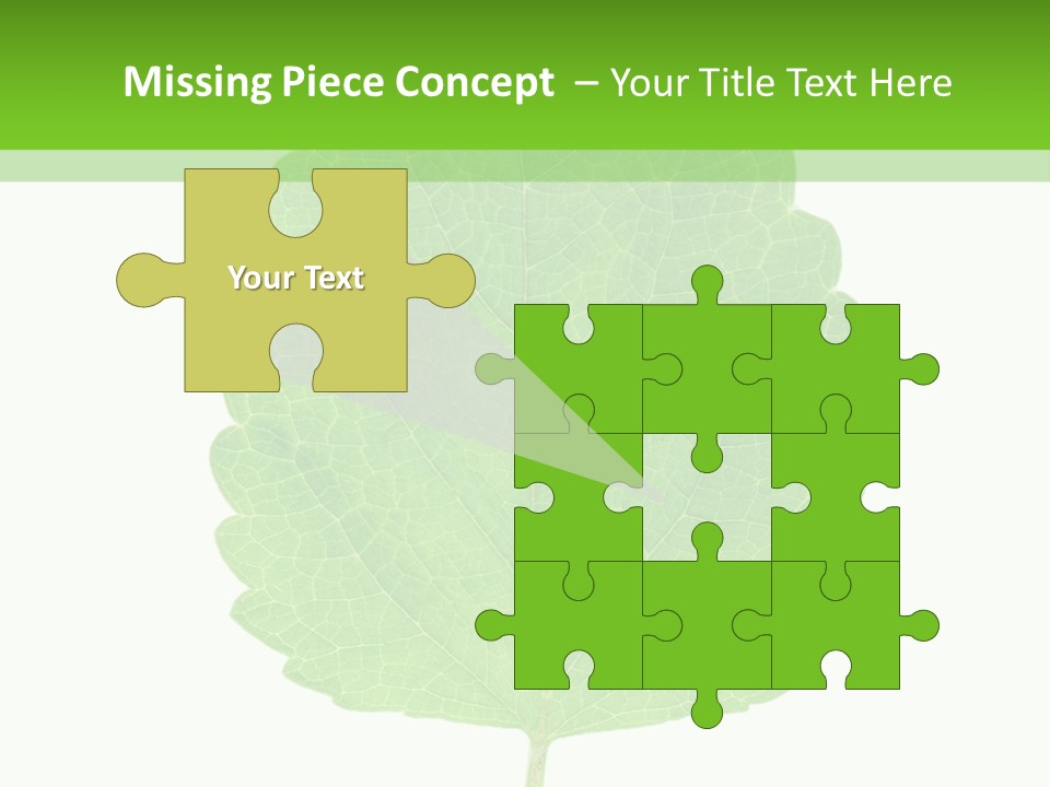Closeup Leaf Melisa PowerPoint Template