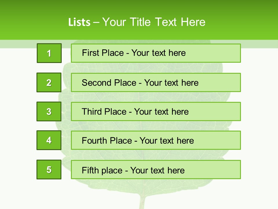 Closeup Leaf Melisa PowerPoint Template