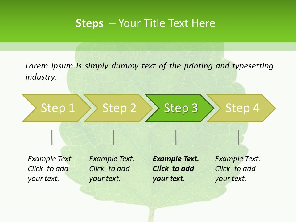 Closeup Leaf Melisa PowerPoint Template