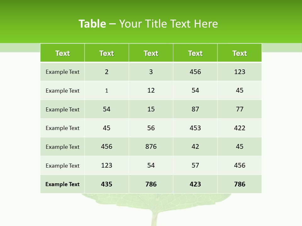 Closeup Leaf Melisa PowerPoint Template