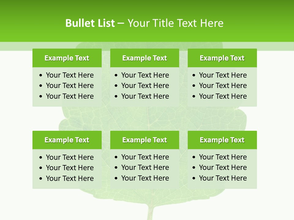 Closeup Leaf Melisa PowerPoint Template