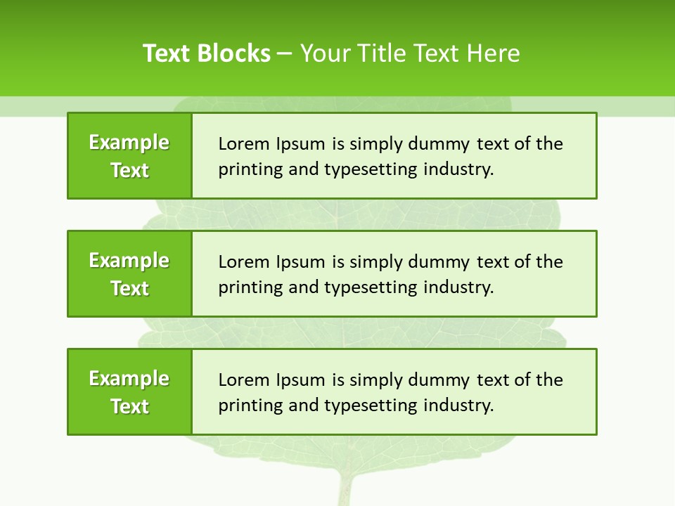 Closeup Leaf Melisa PowerPoint Template