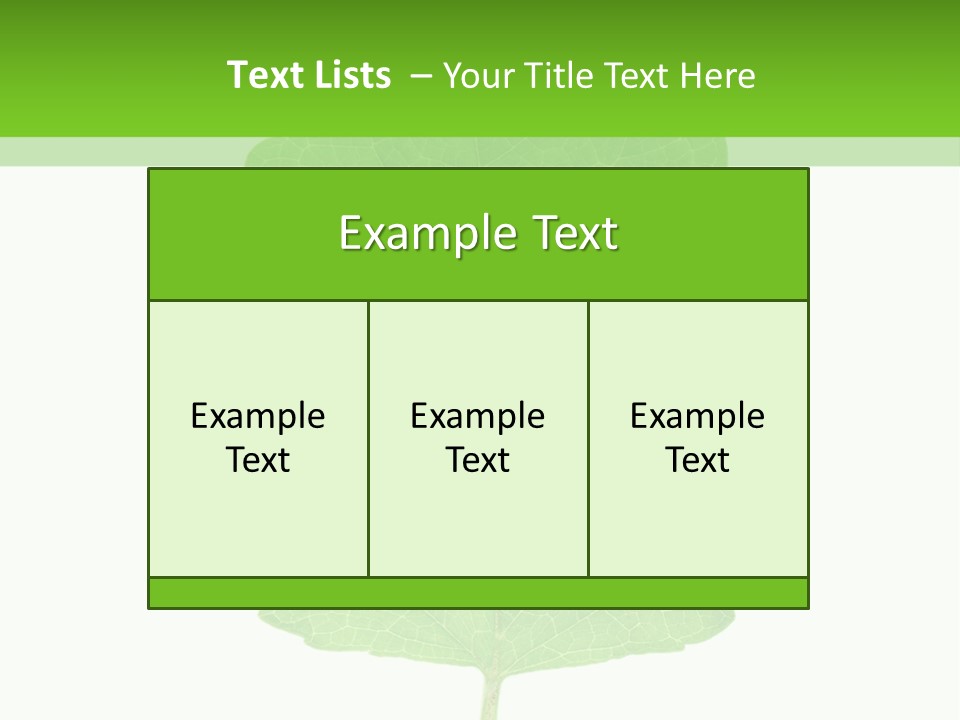 Closeup Leaf Melisa PowerPoint Template