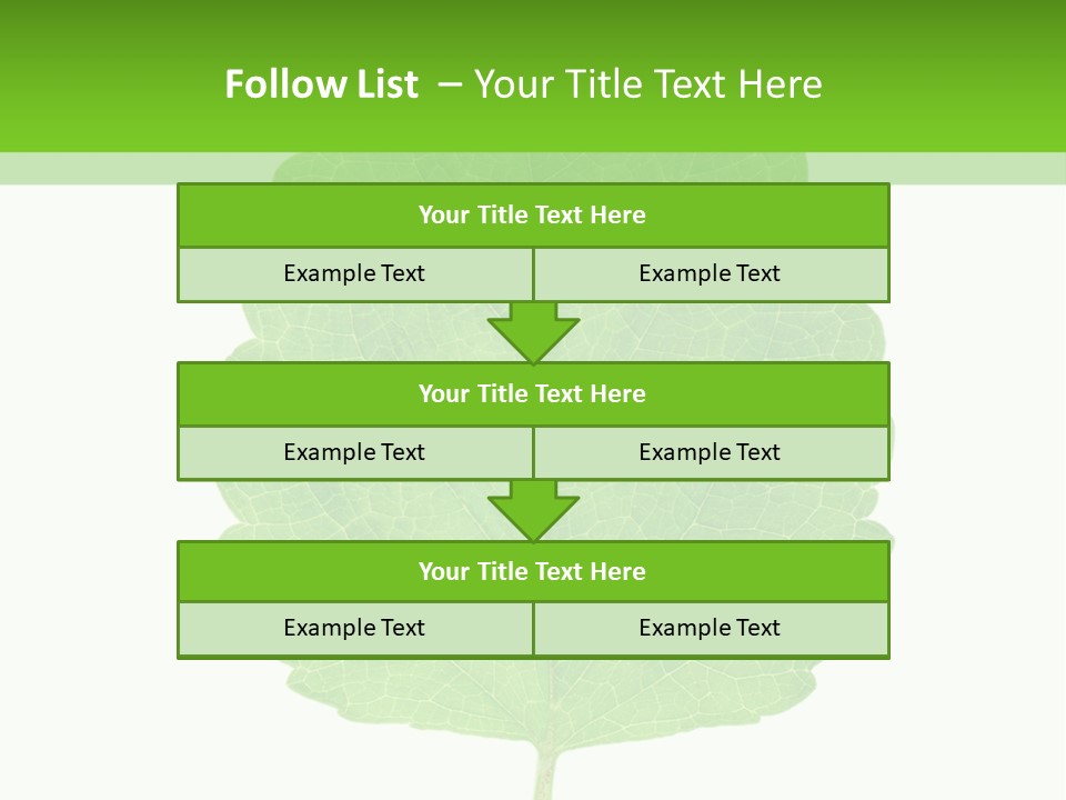 Closeup Leaf Melisa PowerPoint Template