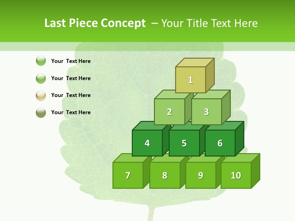 Closeup Leaf Melisa PowerPoint Template