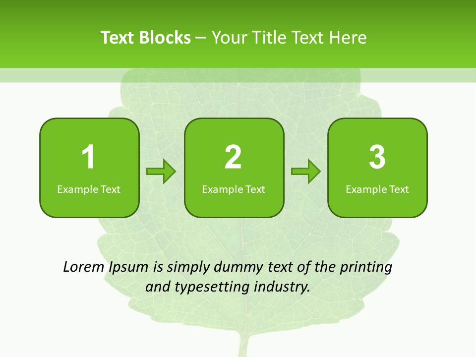 Closeup Leaf Melisa PowerPoint Template