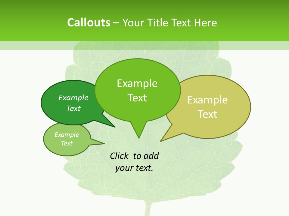 Closeup Leaf Melisa PowerPoint Template