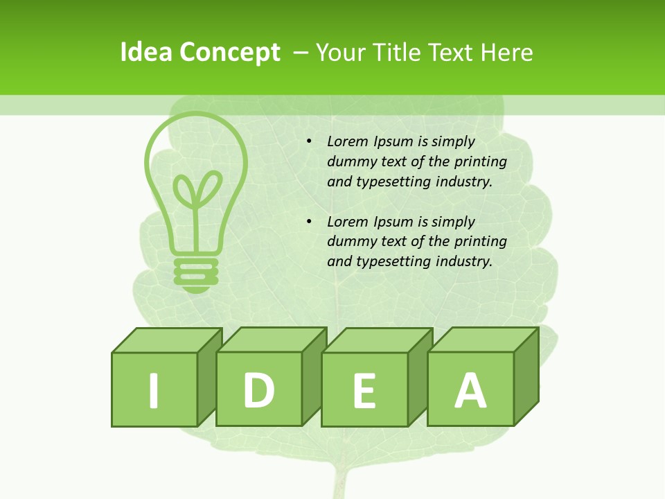 Closeup Leaf Melisa PowerPoint Template