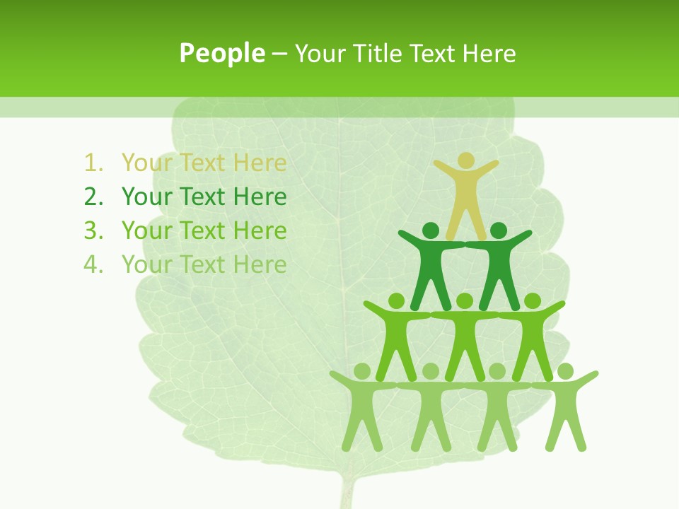 Closeup Leaf Melisa PowerPoint Template