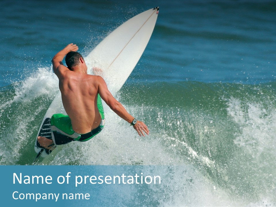 Surfboard Beach Radical PowerPoint Template