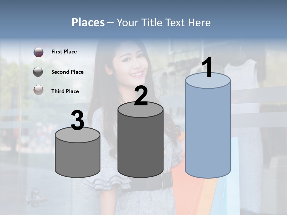 Woman Buy Happiness PowerPoint Template