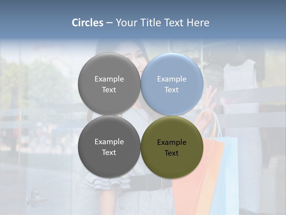 Woman Buy Happiness PowerPoint Template