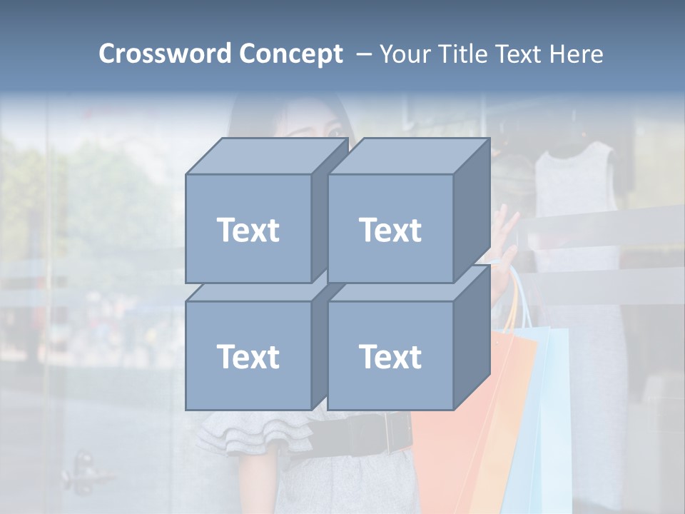 Woman Buy Happiness PowerPoint Template