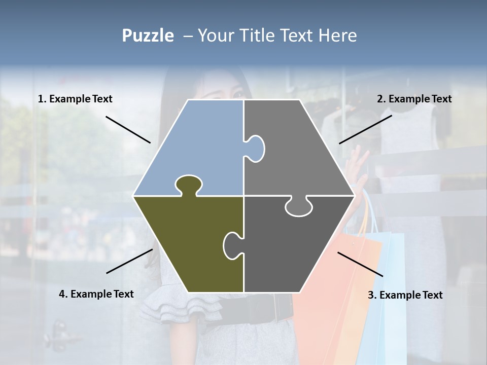 Woman Buy Happiness PowerPoint Template