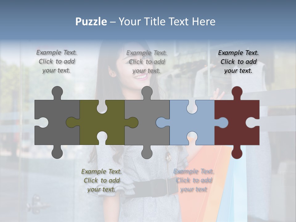 Woman Buy Happiness PowerPoint Template