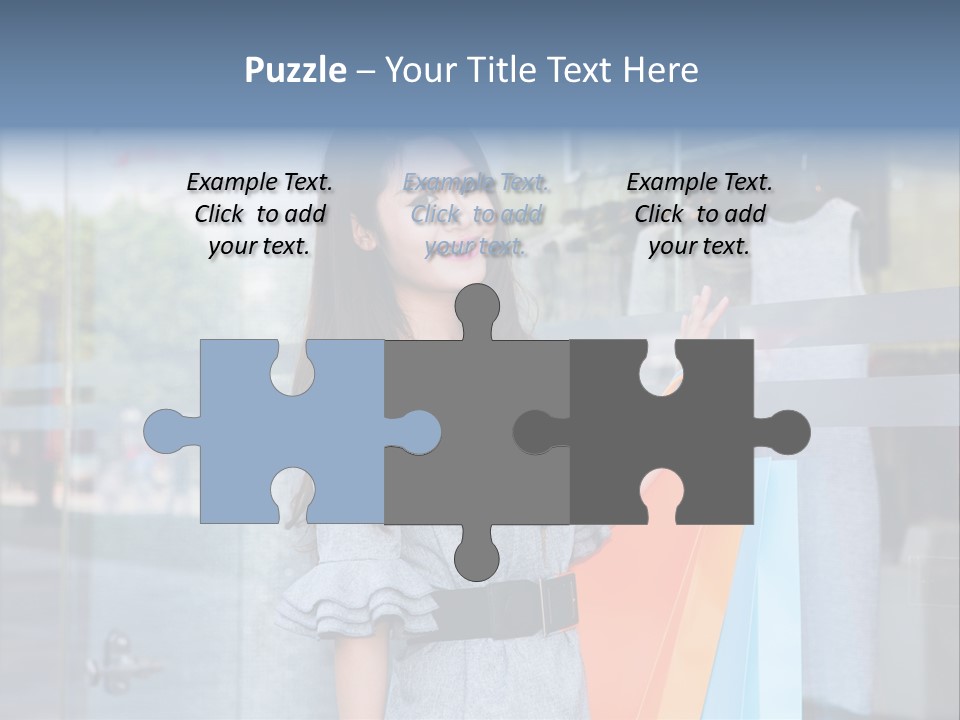 Woman Buy Happiness PowerPoint Template