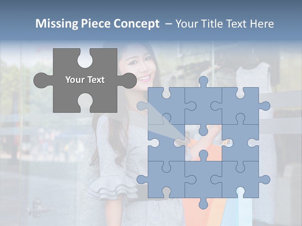 Woman Buy Happiness PowerPoint Template