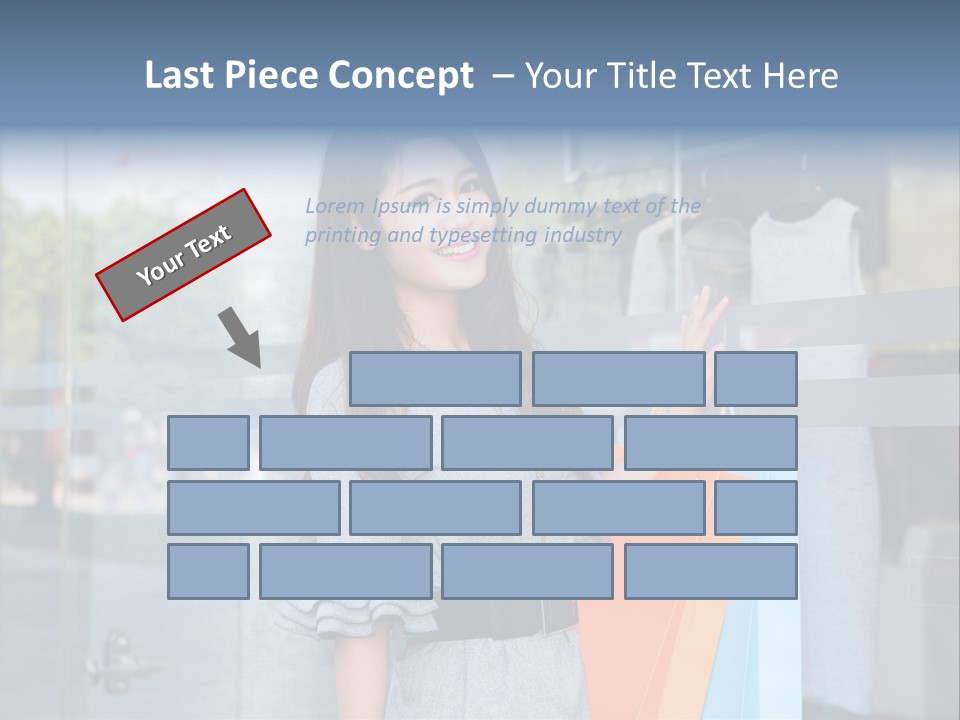 Woman Buy Happiness PowerPoint Template