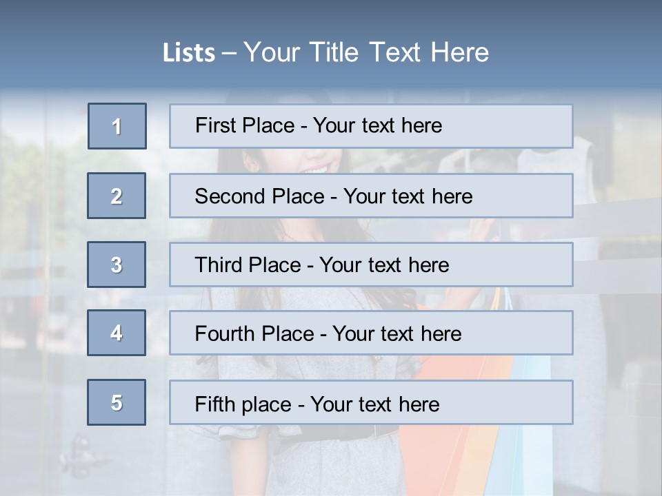 Woman Buy Happiness PowerPoint Template