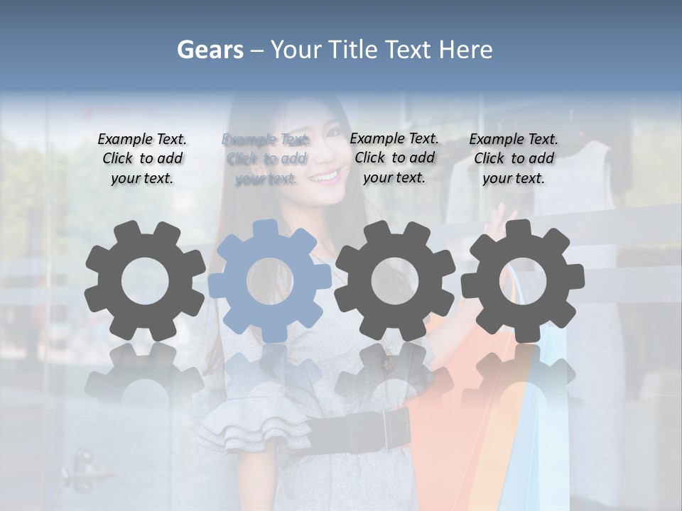 Woman Buy Happiness PowerPoint Template