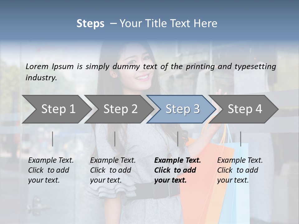Woman Buy Happiness PowerPoint Template