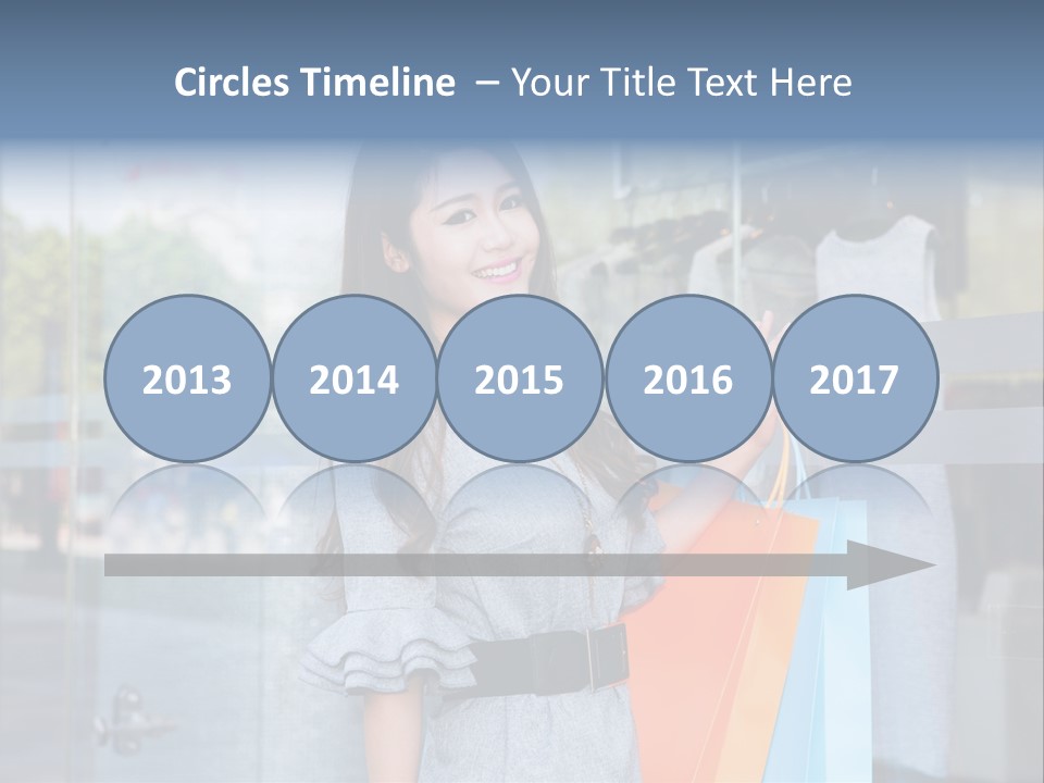 Woman Buy Happiness PowerPoint Template