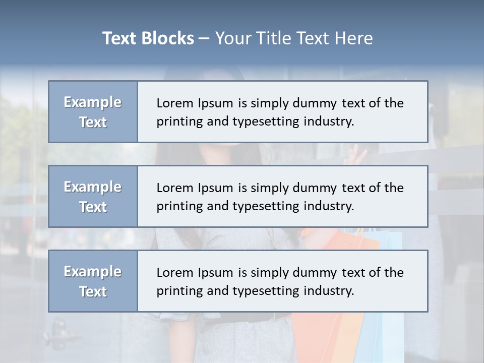 Woman Buy Happiness PowerPoint Template