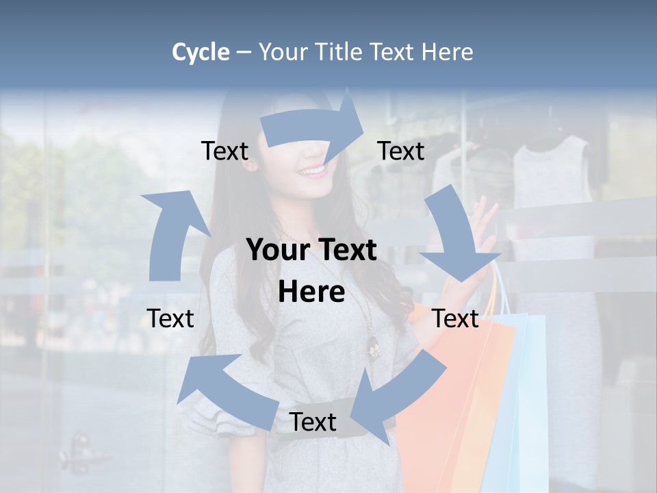 Woman Buy Happiness PowerPoint Template