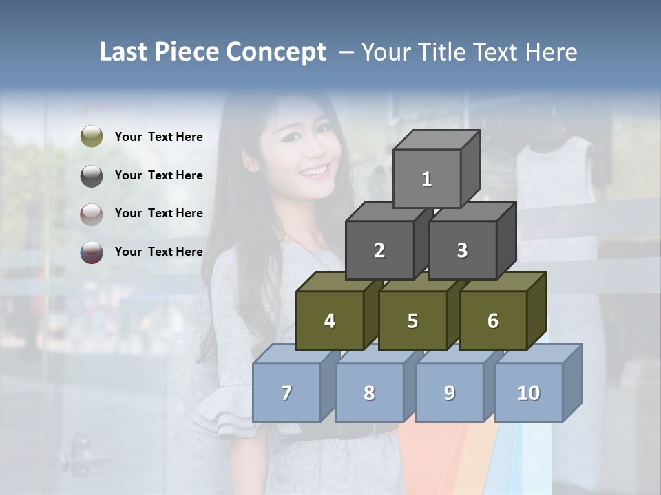 Woman Buy Happiness PowerPoint Template