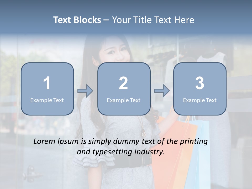 Woman Buy Happiness PowerPoint Template
