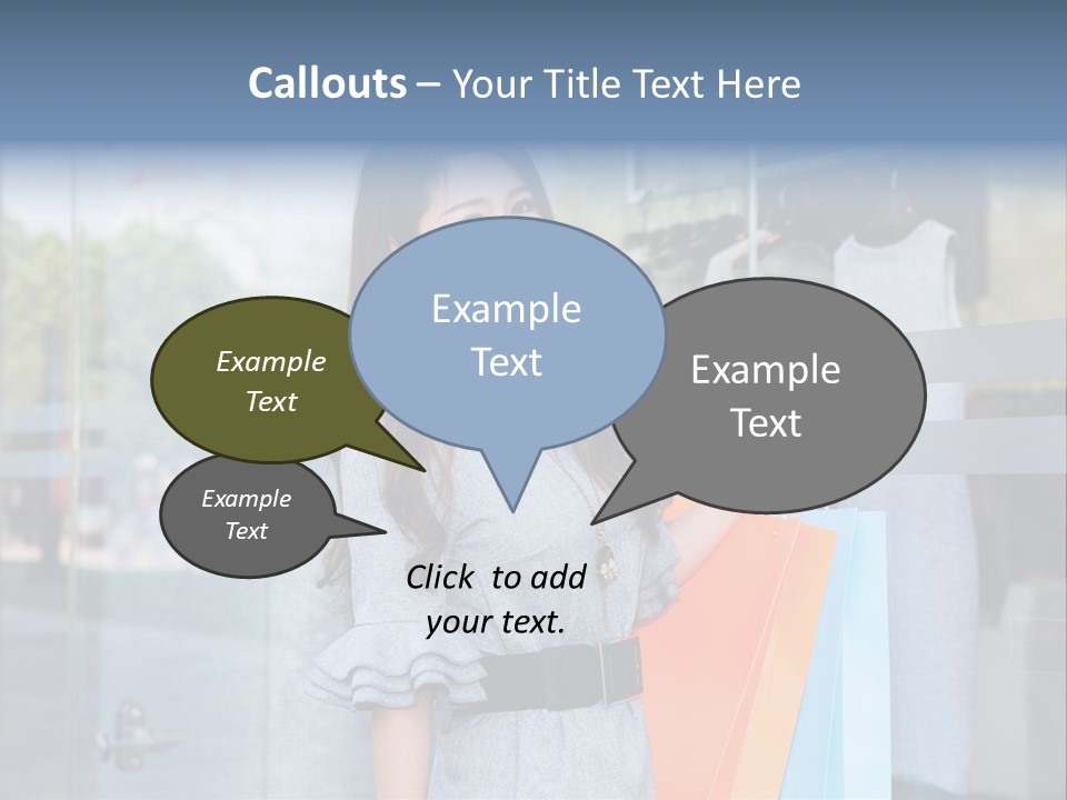 Woman Buy Happiness PowerPoint Template