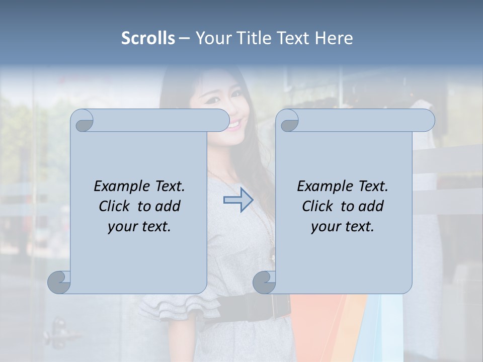 Woman Buy Happiness PowerPoint Template