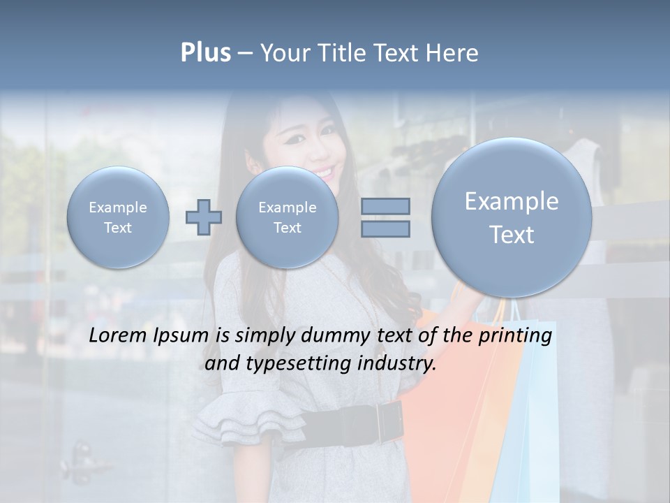 Woman Buy Happiness PowerPoint Template