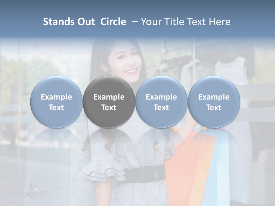 Woman Buy Happiness PowerPoint Template