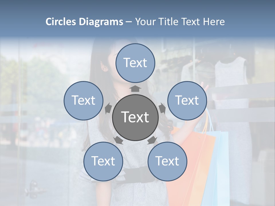 Woman Buy Happiness PowerPoint Template