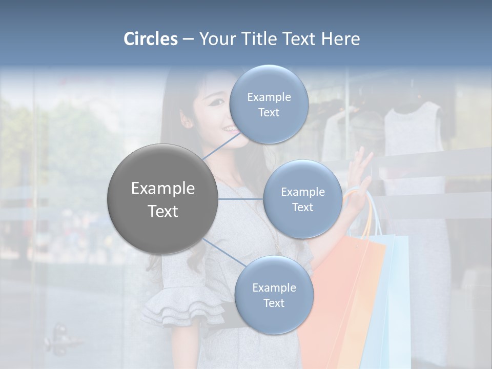 Woman Buy Happiness PowerPoint Template