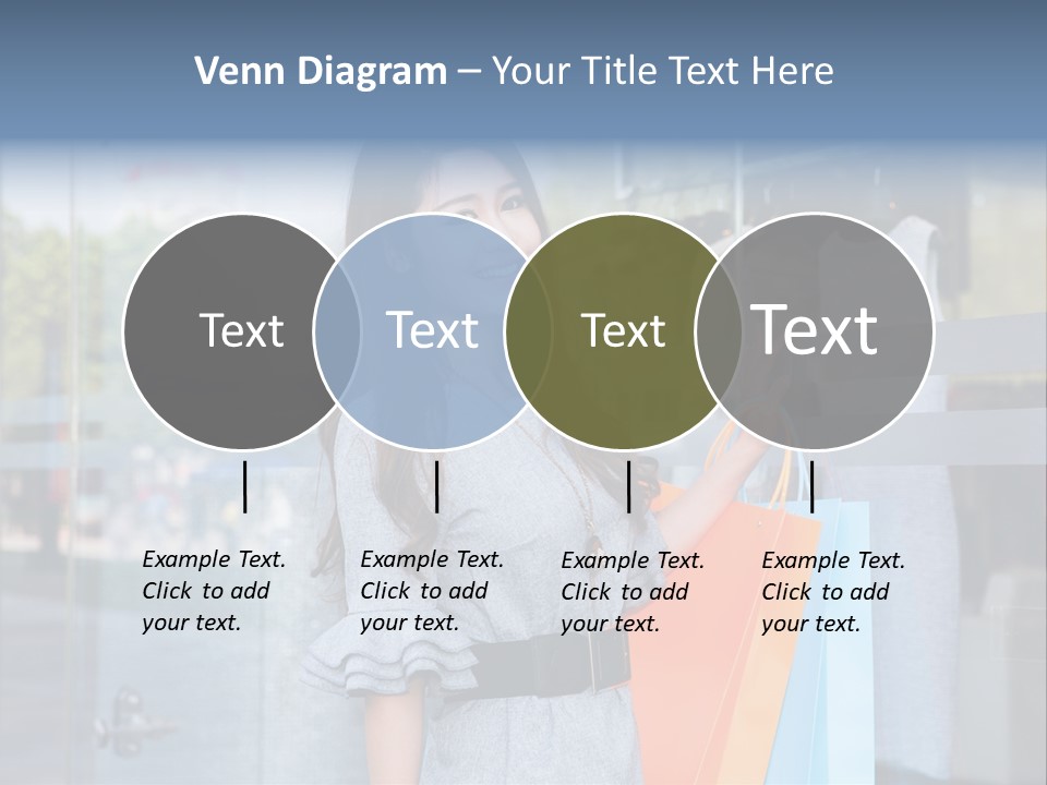 Woman Buy Happiness PowerPoint Template