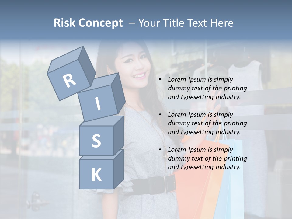 Woman Buy Happiness PowerPoint Template