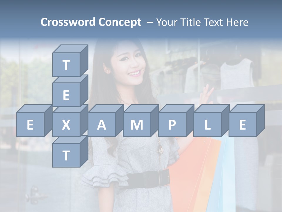 Woman Buy Happiness PowerPoint Template