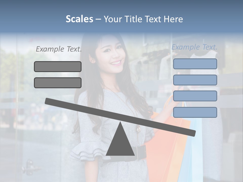 Woman Buy Happiness PowerPoint Template