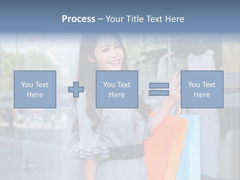 Woman Buy Happiness PowerPoint Template