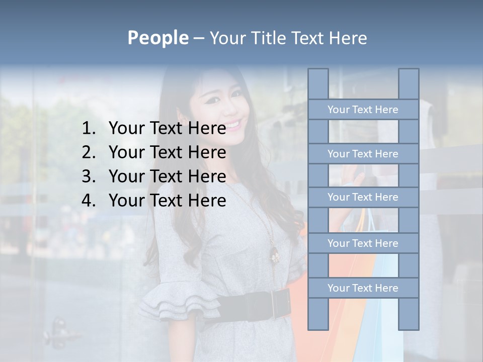 Woman Buy Happiness PowerPoint Template