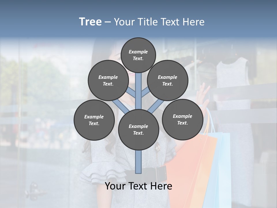 Woman Buy Happiness PowerPoint Template