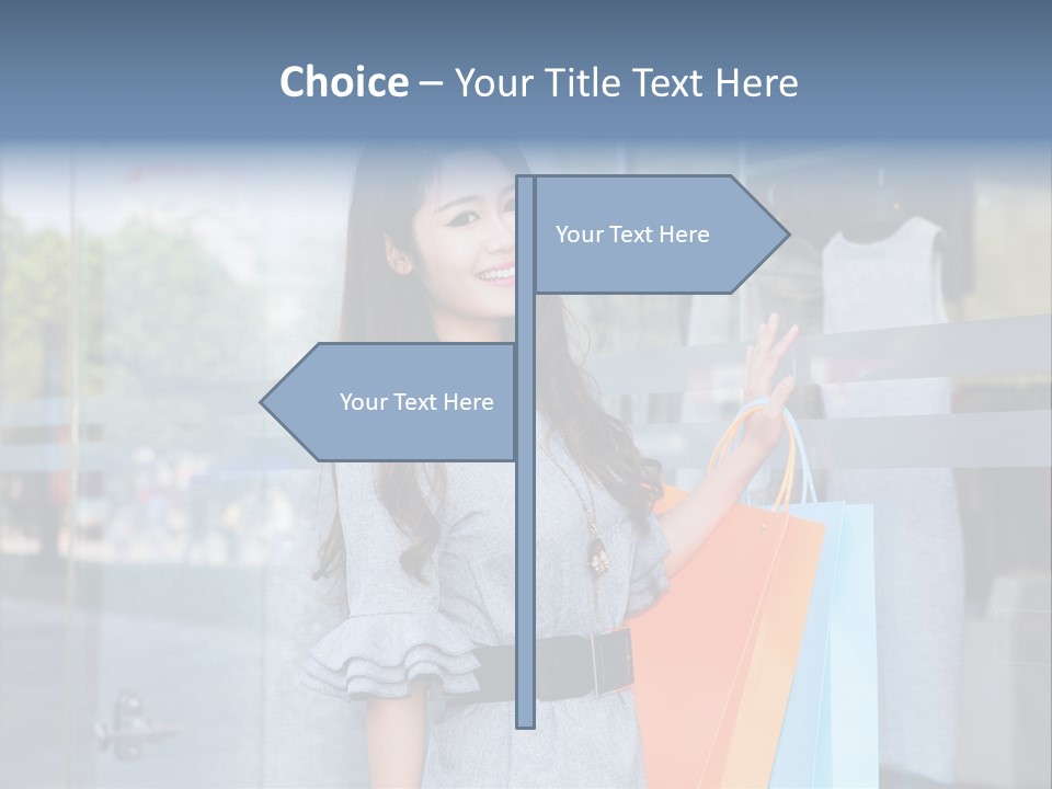 Woman Buy Happiness PowerPoint Template