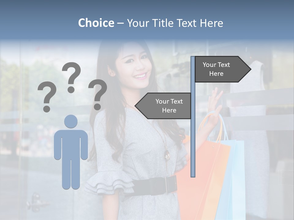 Woman Buy Happiness PowerPoint Template