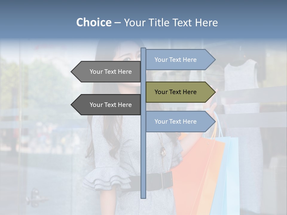 Woman Buy Happiness PowerPoint Template