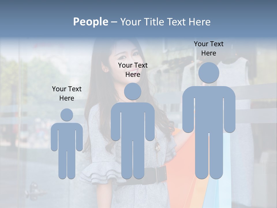 Woman Buy Happiness PowerPoint Template