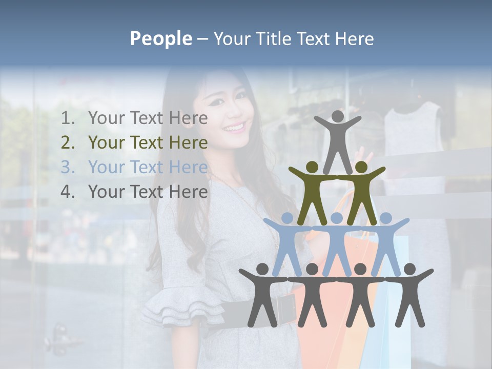 Woman Buy Happiness PowerPoint Template